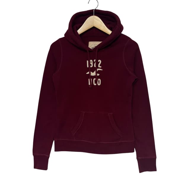 홀리스터 아치로고 후드티 버건디