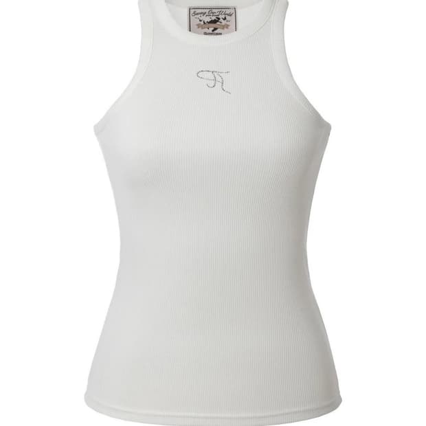 쓰리타임즈 쥬얼 탱크 탑 롱 S jewel tank top long 쓰탐