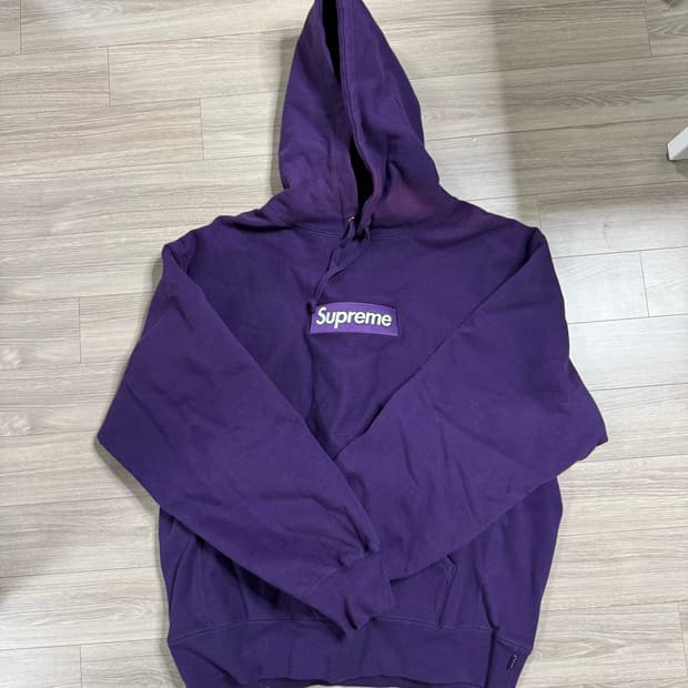 [M] 슈프림 박스로고 후드 퍼플 2023