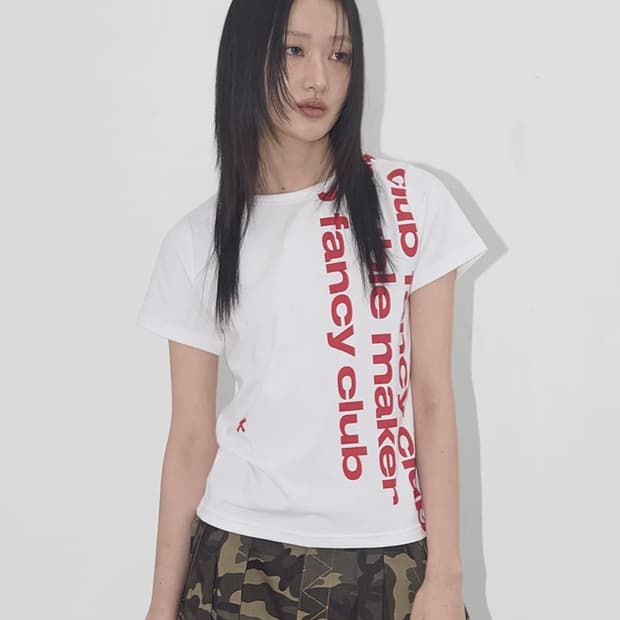 팬시클럽 베이워치 크롭 티 화이트 