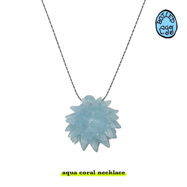 aqua coral necklace