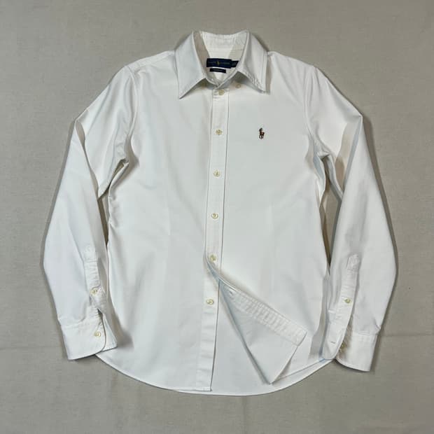 S) 폴로 랄프로렌 클래식 화이트 옥스포드 셔츠 커스텀핏 W35
