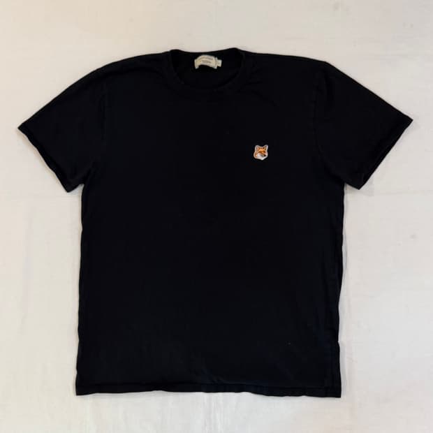 백화점판) 메종키츠네 폭스헤드 반팔 티셔츠 블랙