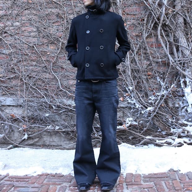 존 로렌스 설리반 블랙 부츠컷 데님 팬츠 