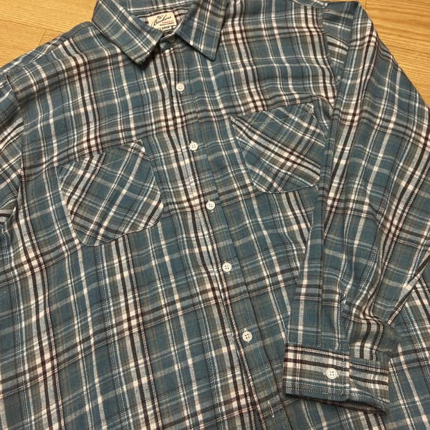 BECKER's Button-down Check Shirts L