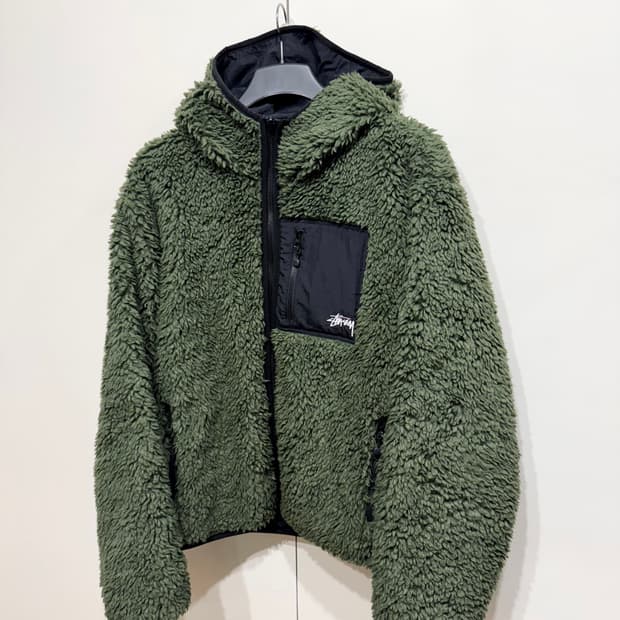 Stussy 스투시 쉐르파 자켓 올리브