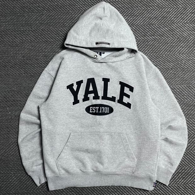 예일 아치로고 그레이 후드 티셔츠o 5390