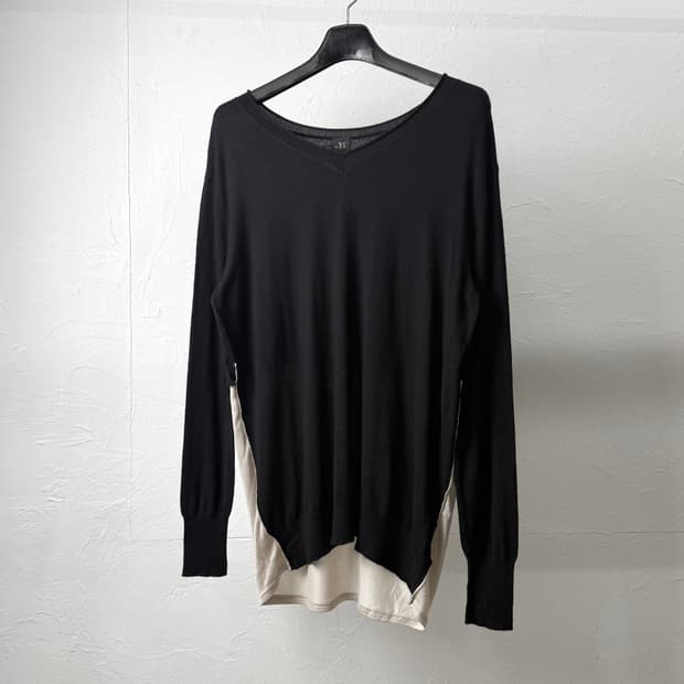 요지 야마모토 레이어드 캐시미어 니트