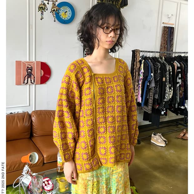 Japan Handmade Crochet Knit Cardigan