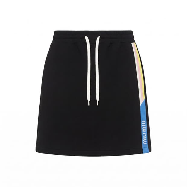 [AD2019] Miu Miu Side Stripe 밴딩 미니스커트