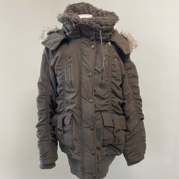 빈티지 밀리터리 셔링 퍼트리밍 파카 y2k goa