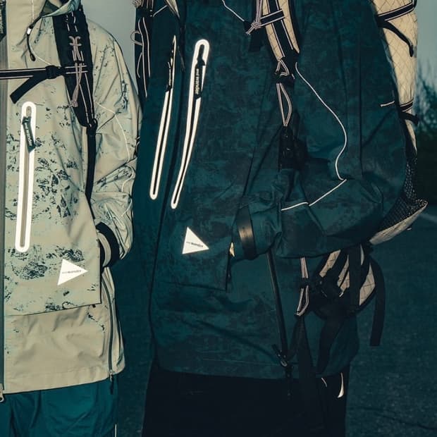 새상품 And wander 앤드원더 프린트 퍼텍스 쉴드 레인자켓 L