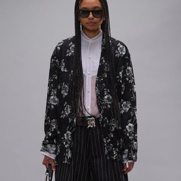 [XS,M]알써틴 R13 26ss 플라워 보이프랜드 가디건/블랙