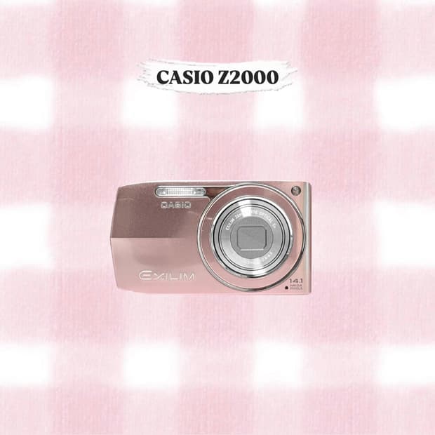 카시오 엑슬림 Z2000 핑크 빈티지디카