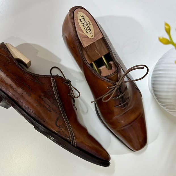 벨루티 베네치아 옥스포드 브라운 슈즈