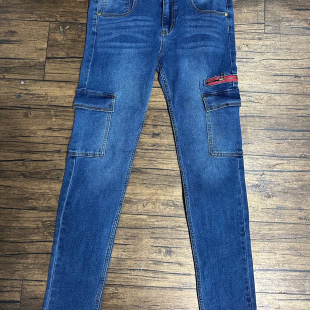 일본빈티지 MJC 메르카리(Mercari) 카고 청바지 L 사이즈 슬림핏