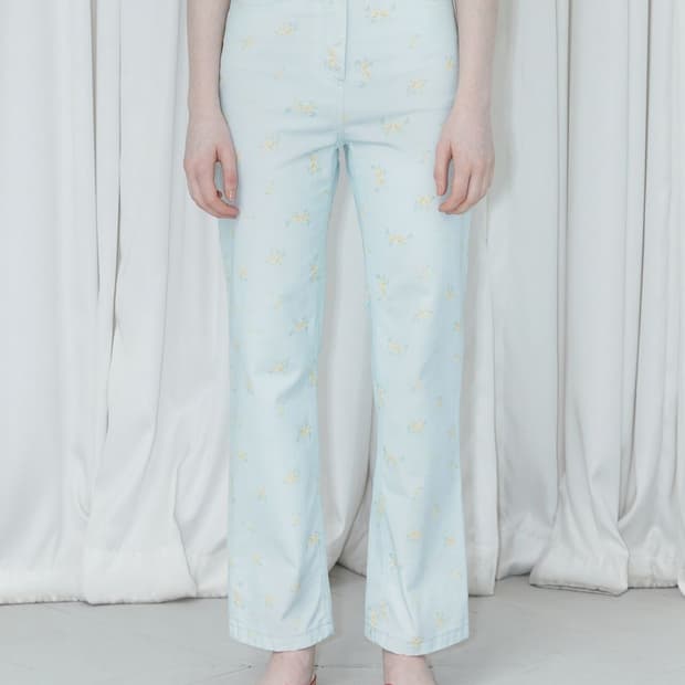 시눈2024 플라워 코튼 팬츠 / 여성 바지/ 여성 팬츠 