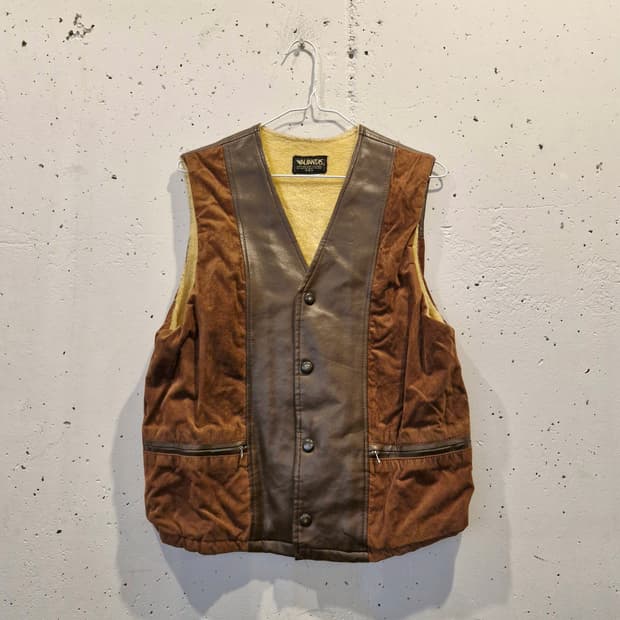 70s~80s 빈티지 ALIANTAS 가죽 스웨이드 베스트
