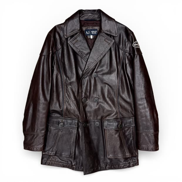 00's 아르마니 진스 레더 코트