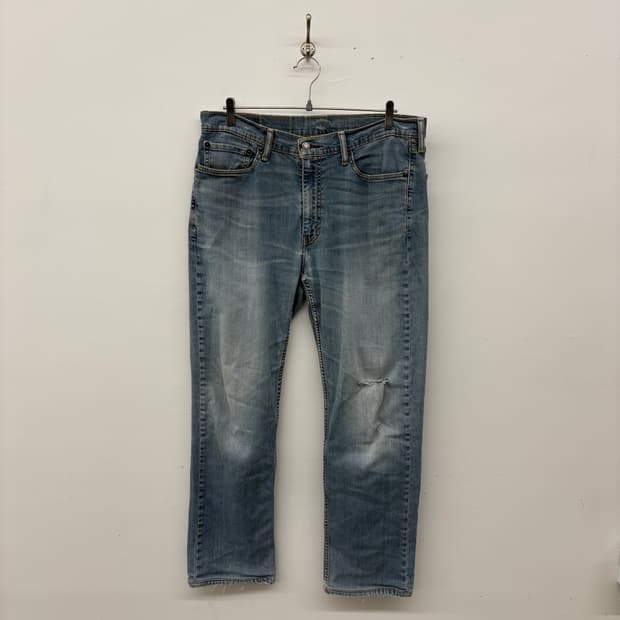리바이스 데미지 워싱 청바지 34in