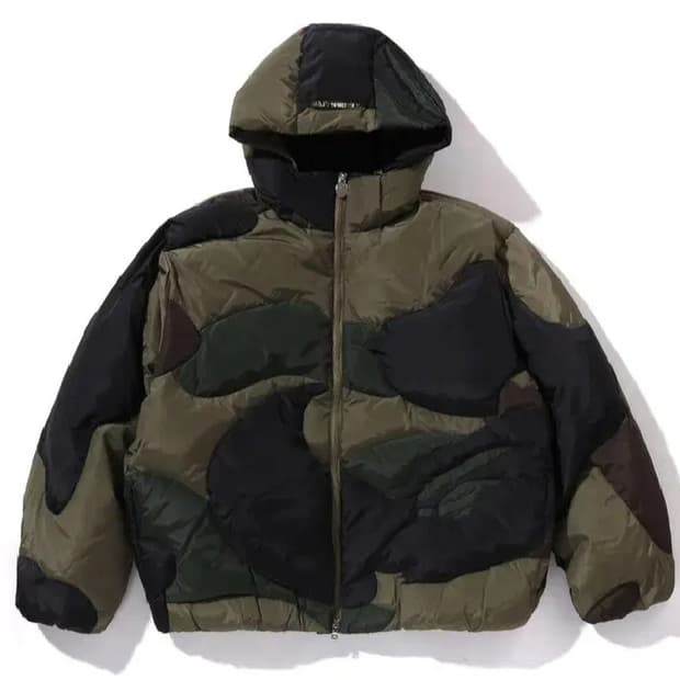 베이프 1st 카모 다운 패딩점퍼