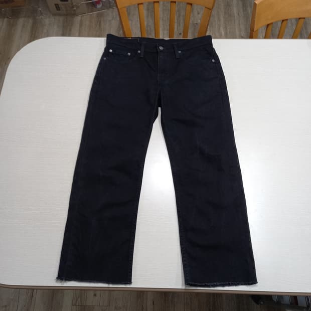 30 리바이스514 콜롬비아 스판 일자진 블랙 크롭진 30-206