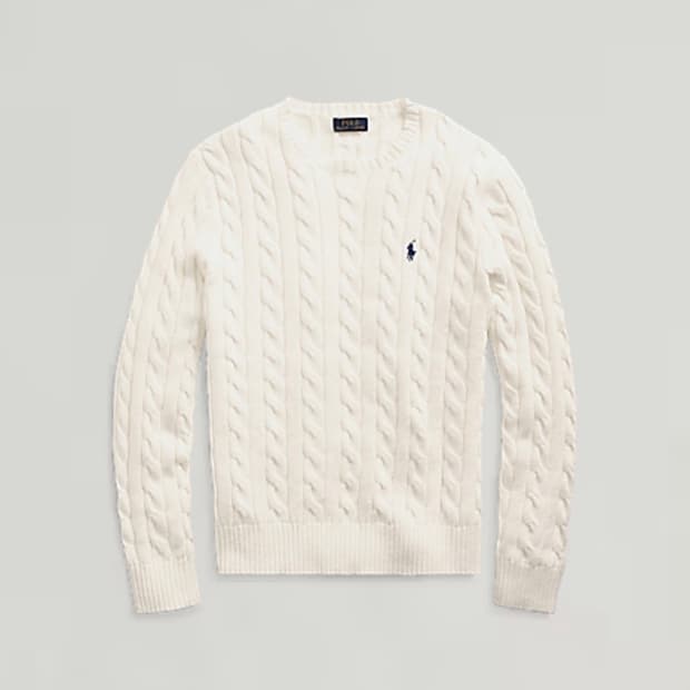 폴로 코튼 꽈베기 니트 (QR인증)