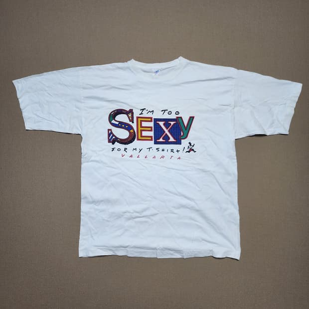 90s Vallarta I'm Too Sexy 빈티지 티셔츠104