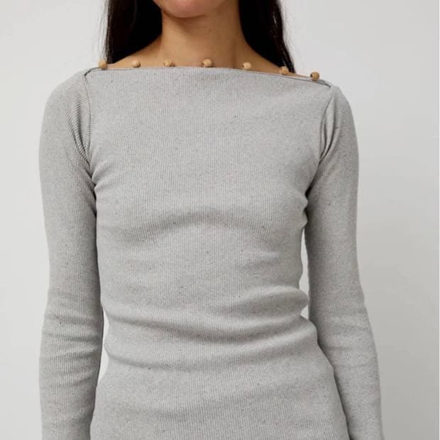Baserange tav long sleeve grey tee