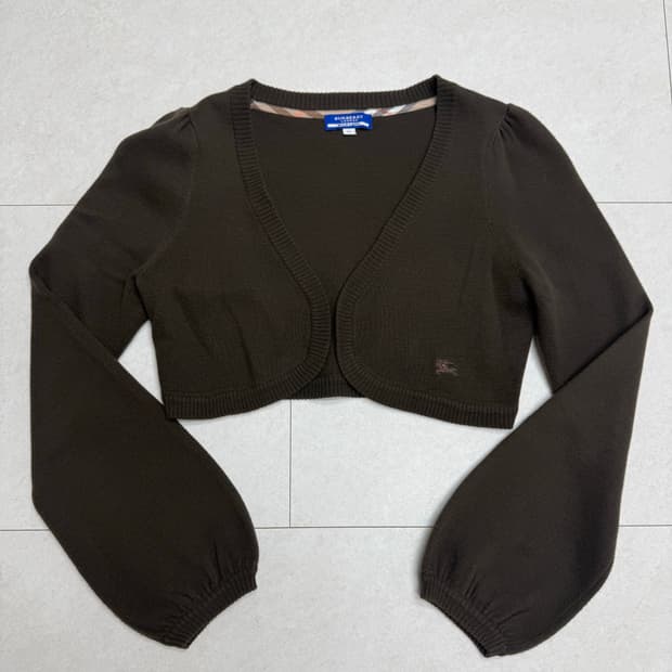 버버리 초코 볼레로 가디건