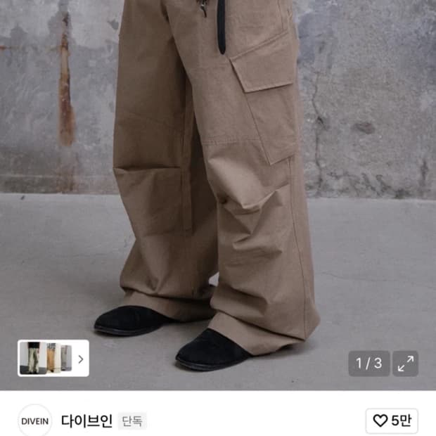 다이브인 베른 카고 팬츠