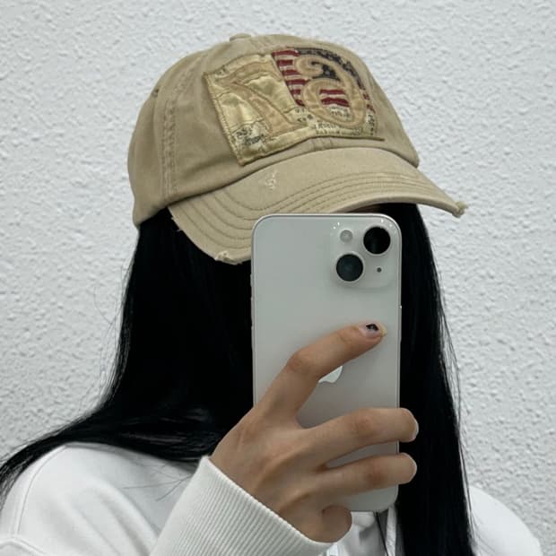 폴로 랄프로렌 성조기 베이지 볼캡