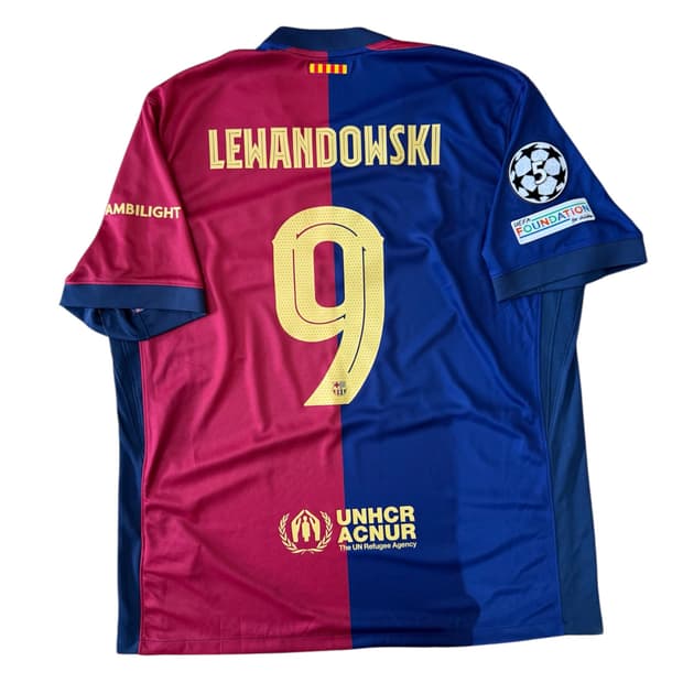 [해외XL]24-25 바르셀로나 홈 레반도프스키 유니폼