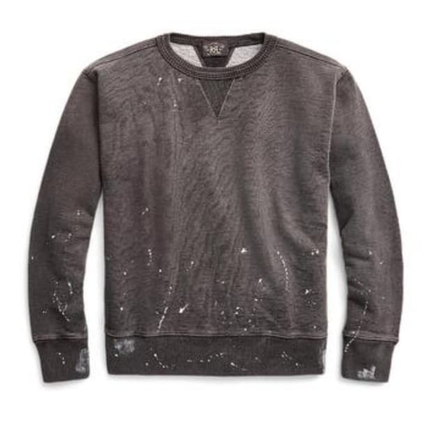 더블알엘 rrl 가먼트다이 리페어 프렌치 테리 스웨트셔츠 L