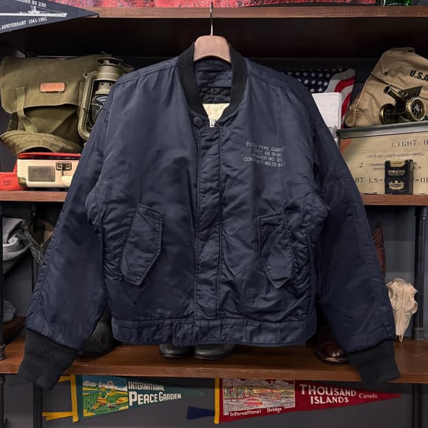 70s 쇼트 론하먼 협업 패디드 MA-1 플라이트 자켓 윈드가드 N483