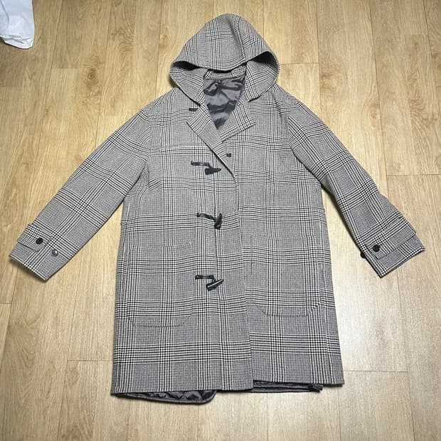 I AM I 체크 더플 코트