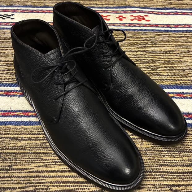 (44/285)마시모두띠 레더 가죽 처카부츠 데저트부츠 블랙