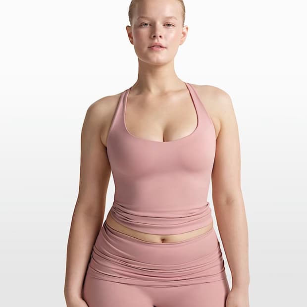 나이키스킴스 매트 여성 레이서백 탱크 탑 Himalayan 핑크, XS