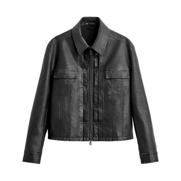 자라 페이디드 레더 자켓
