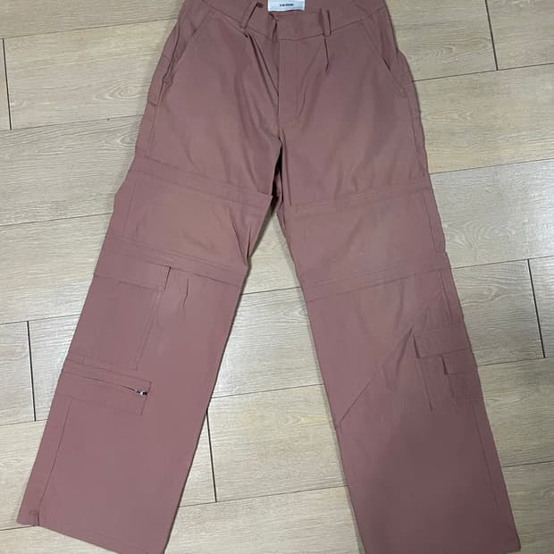 (1)웨이비니스 비대칭 카고 팬츠 핑크