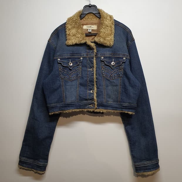 Clash Jeans 커스텀 크롭 데님 자켓
