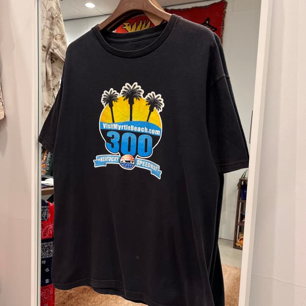 Vtg 빈티지 KENTUCKY 레이싱 프린팅 반팔 티셔츠