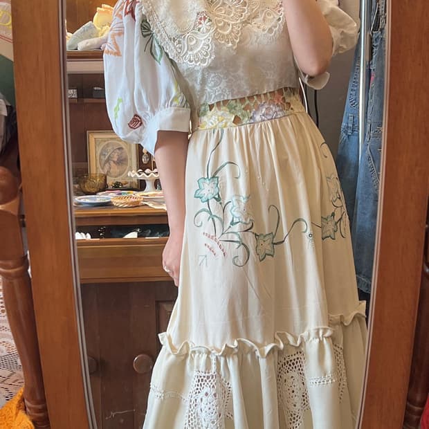 유럽 빈티지 업싸이클링 원피스 