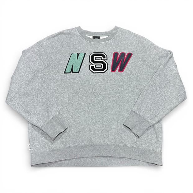 L 나이키 NSW 그레이 크루넥 맨투맨