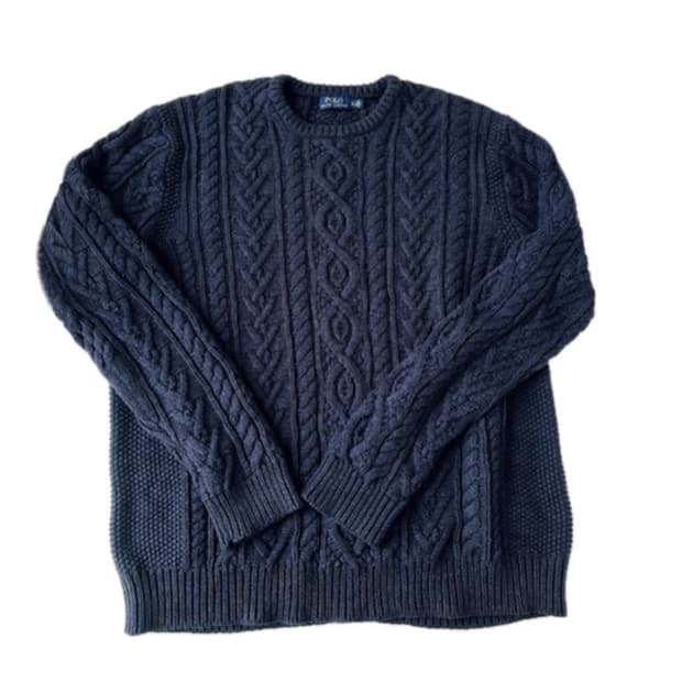 폴로 캐시미어 아란 니트XL