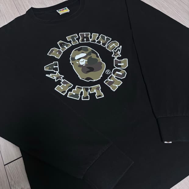 [정품] 베이프 빅션 카모 롱슬리브 L