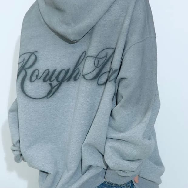 ROUGHNECK Vintage Overfit Hoodie grey