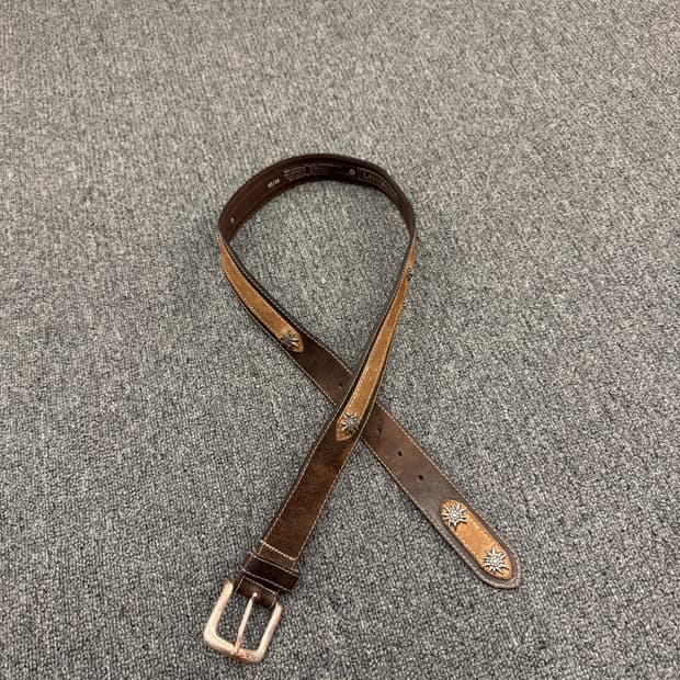 Landhaus 빈티지 바바리안 웨스턴 브라운 가죽 벨트