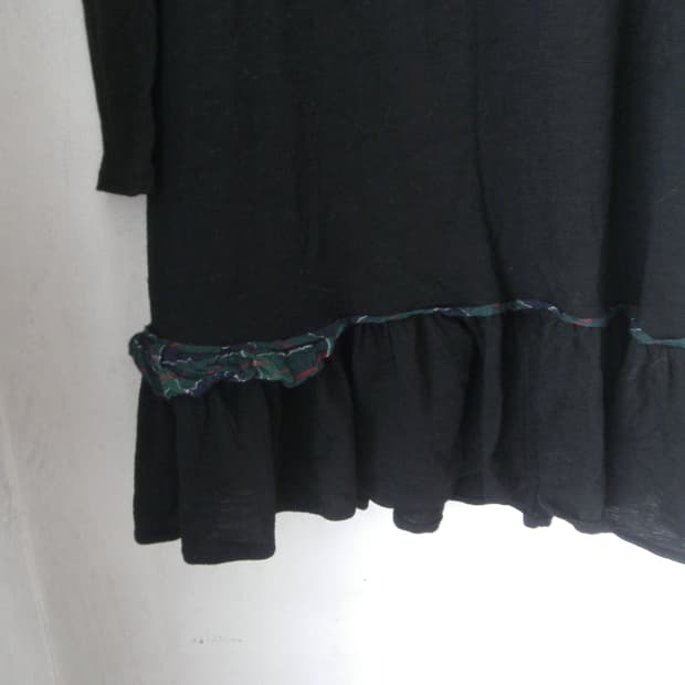 sunao kuwahara check frill dress