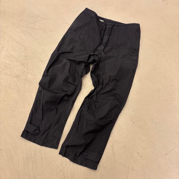 유니클로 스냅 코튼 와이드 팬츠